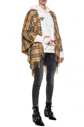 Checked cashmere poncho, zdjęcie 2 Checked cashmere poncho od Burberry